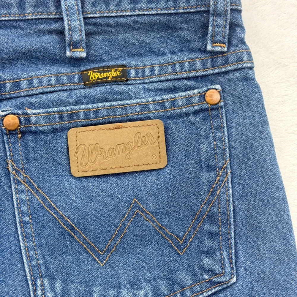 Wrangler Jeans Mens 34x36 Blue Cowboy Cut Slim Fit Straight Leg Denim Rodeo